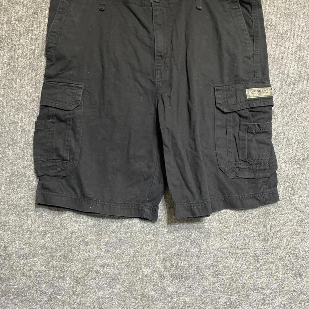 Union Bay Cargo Shorts Mens Size 40 Black Cotton Pockets Casual